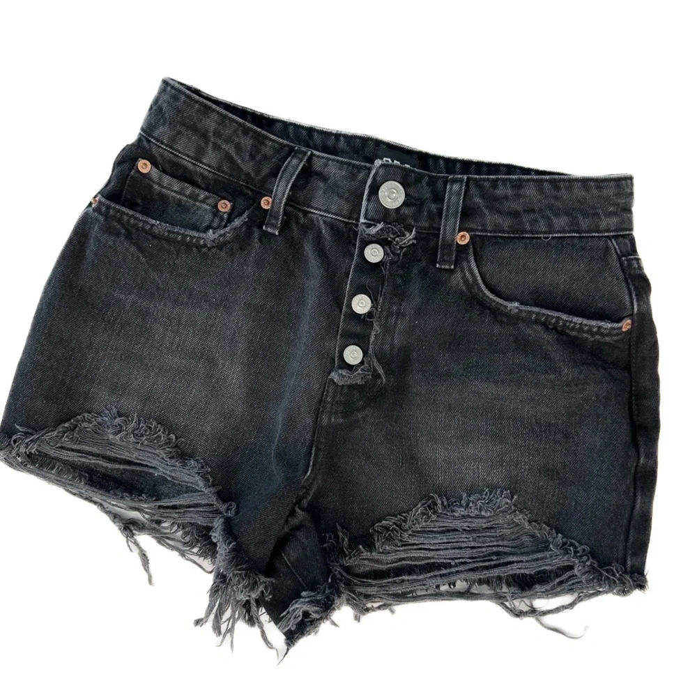 BDG Urban Outfitters Button Fly Black Cutoff Denim Shorts